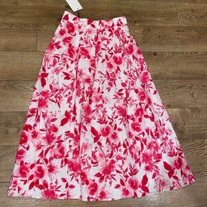 Zara Midi Poplin A line Skirt